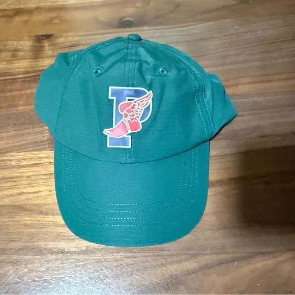 Polo Ralph Lauren P-Wing Logo Ripstop Ball Cap College Green Adjustable Hat